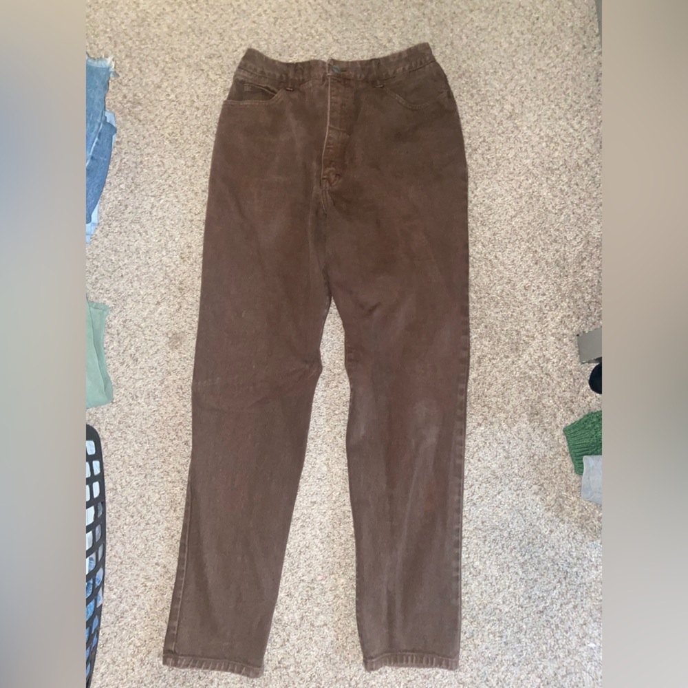 brown high waited straight leg vintage pants
